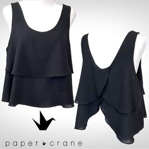 Paper Crane Tiered Sleeveless Blouse
